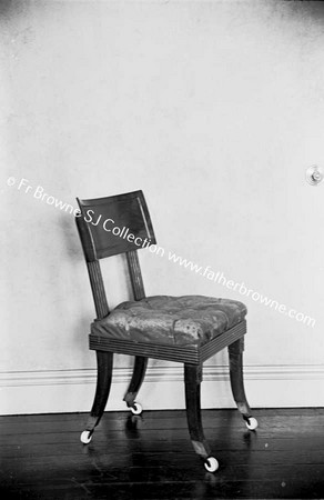 CORBALTON HALL  OLD CHAIR IN DINING ROOM